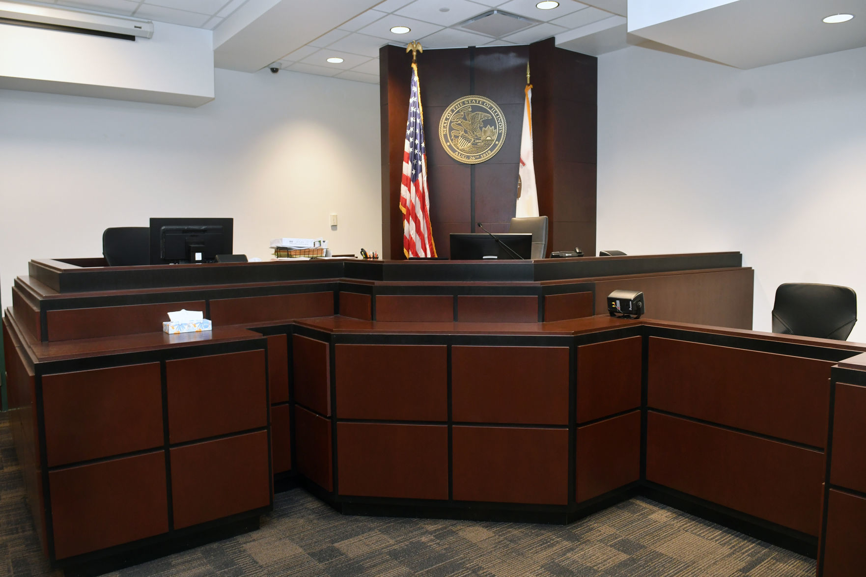 Courtroom at the Rock Island County Justice Center